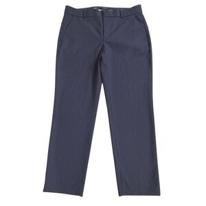 Banana Republic Avery Ankle Pants 4 (31x27) Navy Blue Pinstripe Straight Leg